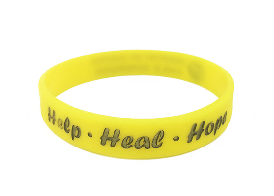 China Custom logo Rubber Wristband Silicone Bracelet Two Sides Color SIlicone Wristband supplier