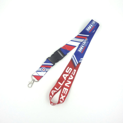 China Eco Friendly Colorful Dye Sublimated Lanyards 580mm/1180mm Length Multicolor supplier
