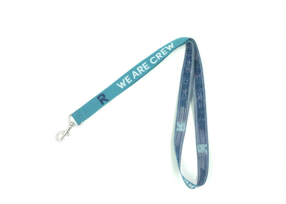 China Polyester Material Custom Woven Lanyards , Embroidery Safety Neck Lanyard supplier
