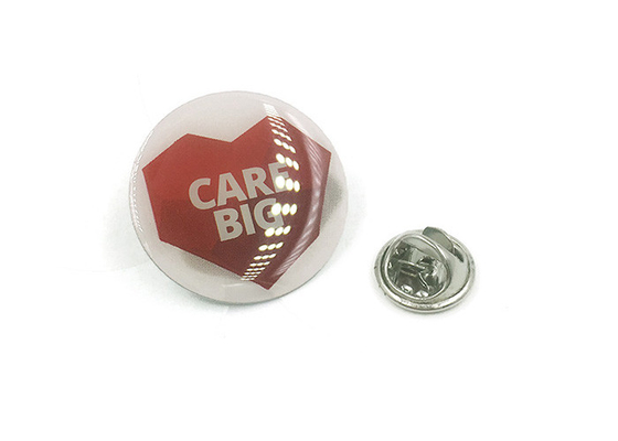 China Round Metal Custom Made Enamel Badges Bright Silver Plating Aluminum Alloy Material supplier