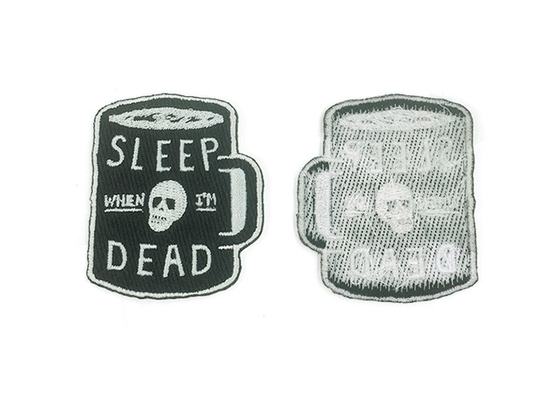 China Clothes Iron On Embroidery Patches For Jackets , Embroidered Sew On Custom Badges supplier