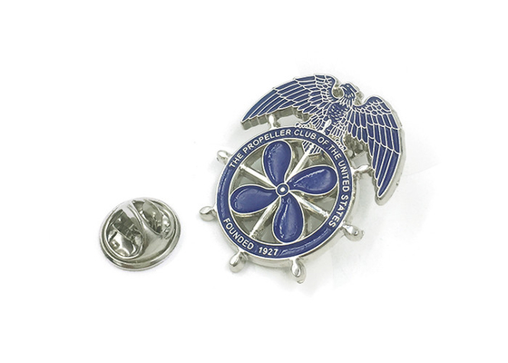 China Silver Metal Enamel Lapel Pins Die Casting Process Suit Backpack Decor supplier