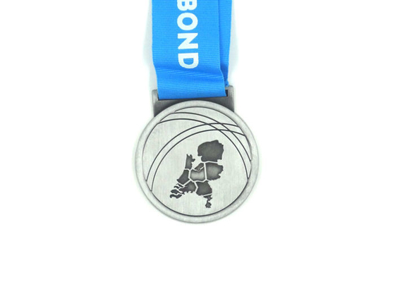 China Customized Logos Round Shape Custom Award Medals Zinc Alloy Silver Copper Medal supplier