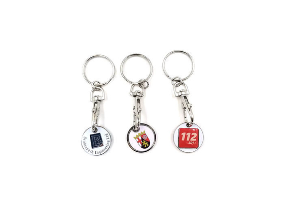 China Coloring Logo Personalized Metal Keychains 2D Or 3D Effect For Supermarket supplier