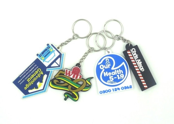 China Promotional Custom Shaped Soft PVC Keychains 3D Single Or Double - Sided Effect supplier
