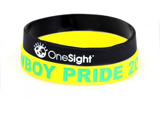 China Personalized Sports Silicone Wristbands For Office , Party Non Toxic supplier