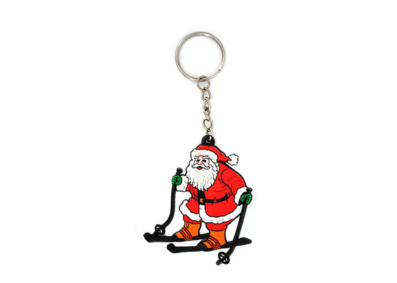 China Cartoon Embossed Soft PVC Keyring For Advertising Normal Size 50mm supplier