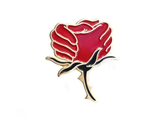 China Rose Bike Enamel Badge Metal Icon Men 'S Jewelry / Custom Enamel Pins supplier