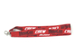 Logo Customized Red Dye Sublimated Lanyards Polyester Material With Thumb Trigger supplier