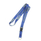 Printed Blue Full Color Lanyards , Screen Printed Lanyards With Key Ring supplier