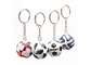Mini 3D Cartoon Pvc Rubber Keychain , Football Shape Soft Pvc Custom Keyrings supplier