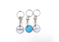 Eco - Friendly Personalized Metal Keychains Epoxy Resin Printed Logo Processing supplier