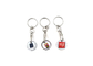 Coloring Logo Personalized Metal Keychains 2D Or 3D Effect For Supermarket supplier