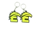 Eco - Friendly PVC Soft Custom Shaped Keyrings Yellow Eagle Shape Key Chain supplier