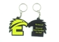 Eco - Friendly PVC Soft Custom Shaped Keyrings Yellow Eagle Shape Key Chain supplier