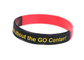 Personalized Logo Debossed Sports Segmented Silicone Wristbands With Color Infilled supplier