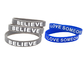 Blue Or Gray Sports Silicone Wristbands / Custom Made Silicone Bracelets supplier