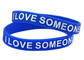 Blue Or Gray Sports Silicone Wristbands / Custom Made Silicone Bracelets supplier