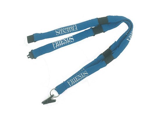China Blue Or Black Segmented Heat Transfer Lanyard , ID Card Custom Ink Lanyards supplier