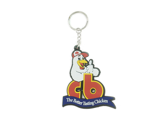 China Custom Anime Soft PVC Keychains Metal Ring Material Comfortable To Carry supplier