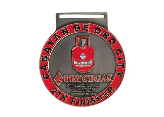 China 3D Metal Award Marathon Running Sport Medal Ribbon With Logo Custom supplier