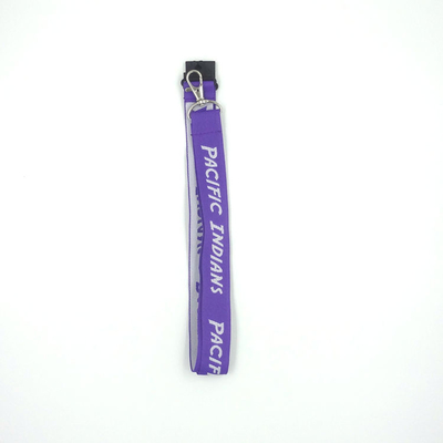 Sublimation Printing Logo Woven Neck Lanyards Free Artwork Services With Clip supplier