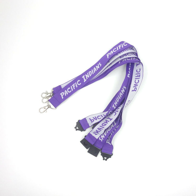 Sublimation Printing Logo Woven Neck Lanyards Free Artwork Services With Clip supplier
