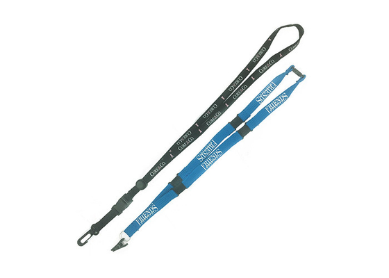White Silkscreen Logo Custom Tubular Lanyards 920x15mm Long Service Life supplier