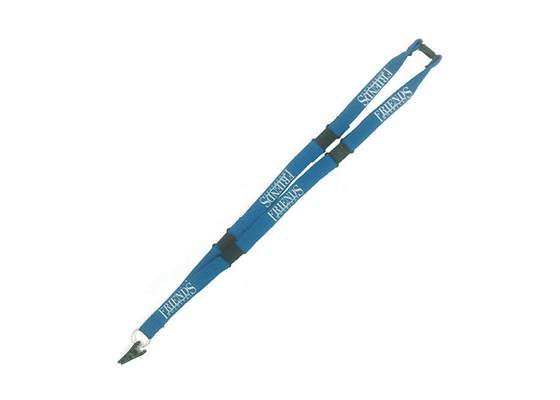 Blue Or Black Segmented Heat Transfer Lanyard , ID Card Custom Ink Lanyards supplier