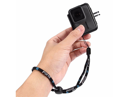 Black Nylon Adjustable Logo Printed Lanyards Lanyard Rope Cord For Camera Holder supplier