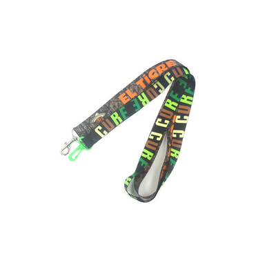 Personalized Advertising Dye Sub Lanyards , Colorful Polyester Id Card Lanyard supplier