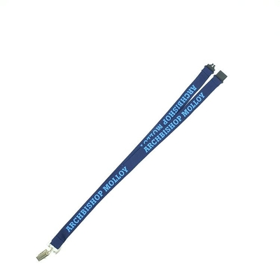 Woven Flat Id Neck Lanyard , Polyester Jacquard Neck Lanyard For Badges supplier