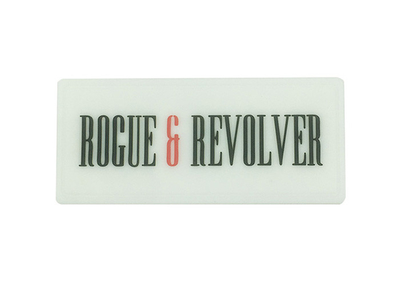 Embossed Sewn Single Custom Patches 3D PVC Badge Appliques With Button Loop supplier