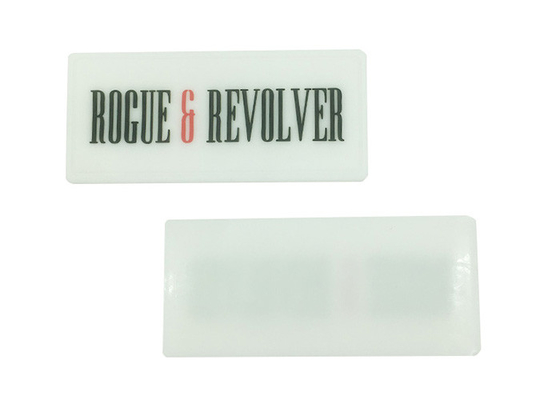 Embossed Sewn Single Custom Patches 3D PVC Badge Appliques With Button Loop supplier