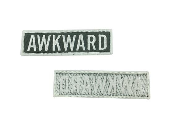 Black And White Adhesive Embroidered Patches For Stage And Art Decoration supplier