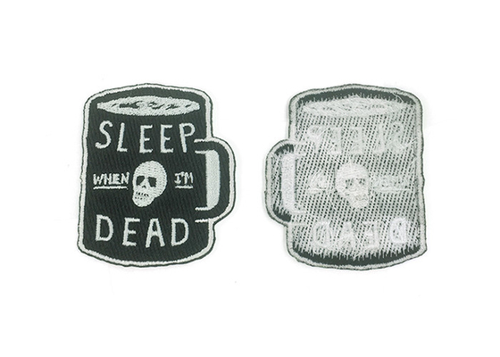 Clothes Iron On Embroidery Patches For Jackets , Embroidered Sew On Custom Badges supplier