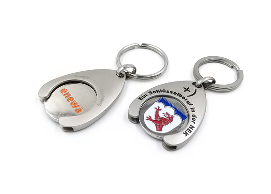 Promotional Custom Logo Metal Keychains 40x30x3mm Or Customized Size supplier
