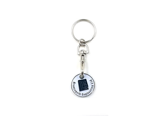 Coloring Logo Personalized Metal Keychains 2D Or 3D Effect For Supermarket supplier