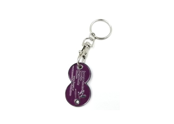 Shopping Trolley Coin Holder Personalized Metal Keychains Epoxy Soft Enamel supplier