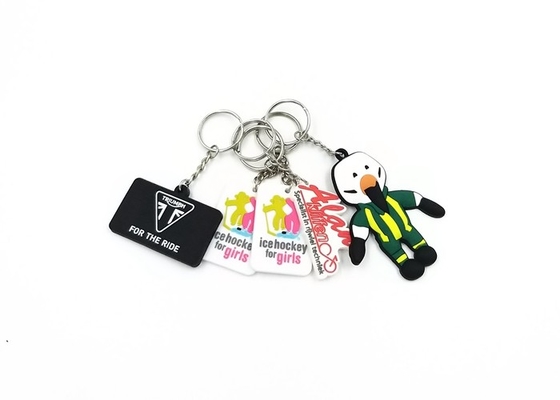 2D 3D PVC Colorful Custom Printed Keychains Irregular / Rectangle Shape With Logo Custom supplier
