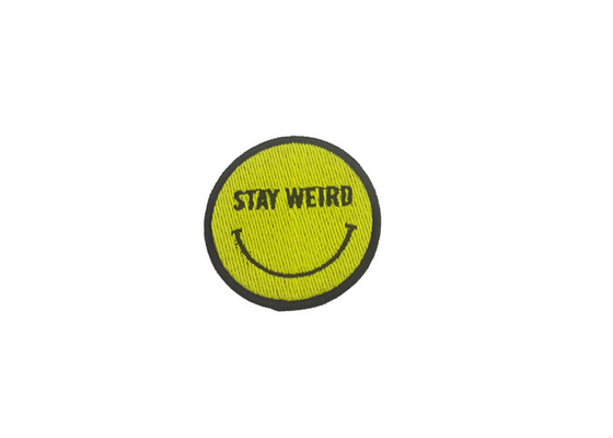 Personalized Iron On Large Custom Embroidered Patches Round Shape Multi Color supplier