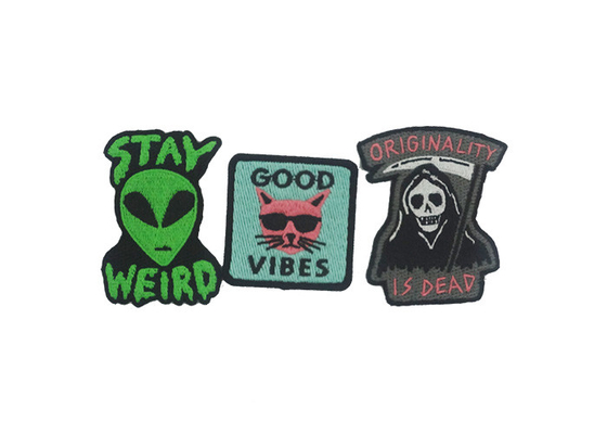 Cool DIY Iron - On Adhesive Embroidered Patches Up To 12 Colors Per Design supplier