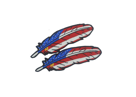 Leaf Shape Custom Embroidered Sew On Patches For Commemorative Events supplier
