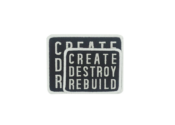 Woven Fabric Sew - On Adhesive Embroidered Patches Square / Custom Shape supplier