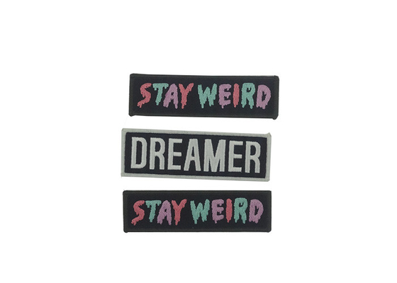 Hot Melt Adhesive Embroidered Cloth Patches , Durable Custom Embroidered Patches For Hats supplier