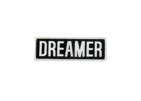 Hot Melt Adhesive Embroidered Cloth Patches , Durable Custom Embroidered Patches For Hats supplier