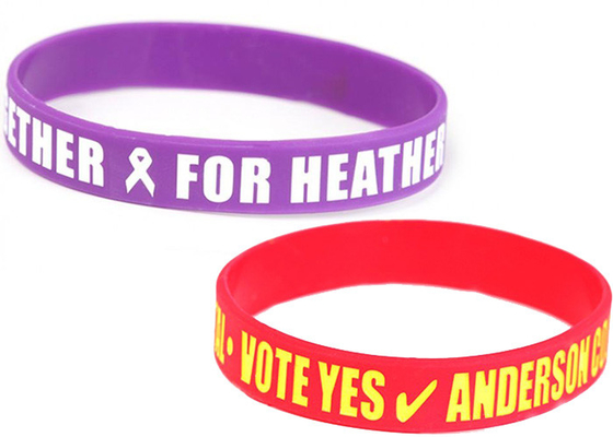 Festival Gift Debossed Silicone Bracelets Portable Non - Irritating supplier