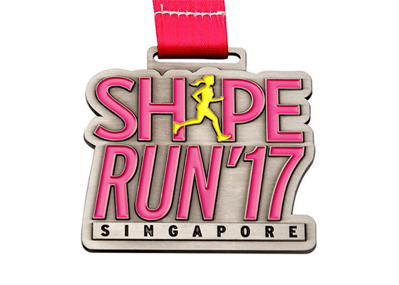 Customized Medal Sports Trophies Medal Awards Metal Copper Football Medal With Ribbon supplier