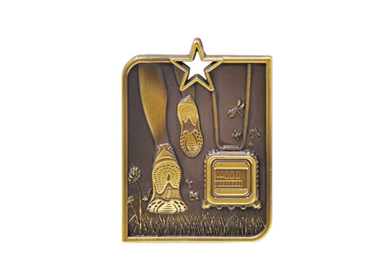 Custom Iron Badge Sports Event Medals Polish , Sandblasting Or Double Side supplier