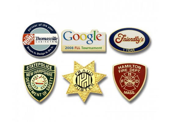 Fashion Enamel Lapel Pins Kids Jackets Badges With Painted Logo supplier